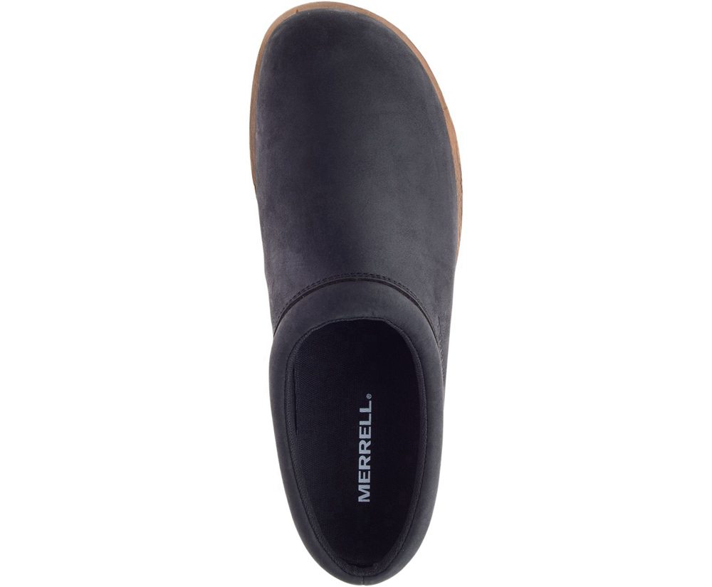 Merrell Slip Ons Męskie Czarne - Juno Clog Skórzane - 420685-VTY